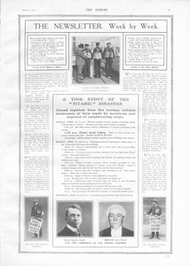 A Titanic elsüllyedésével kapcsolatos események és cikkek idővonala, The Sphere, 1912. április 27. alkotó: English School
