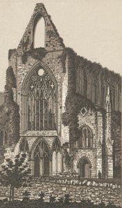 Tintern Abbey, nyugati front (litho) alkotó: English School