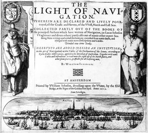 Titelseite für The Light of Navigation von William Iohnson, veröffentlicht 1612 von English School