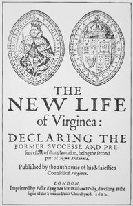 Címlap a londoni "The New Life of Virginea"-ból alkotó: English School