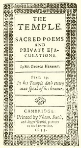 George Herberts The Temple címlapja alkotó: English School