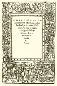 Henrik Luther elleni könyvének címlapja alkotó: English School