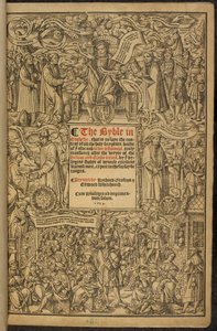 A Nagy Biblia címlapja, néha „Cromwell Bibliája” néven is ismert. alkotó: English School