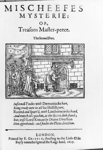 Címlap a Mischeefes Mysterie vagy Treasons Master-peece - The Second Part by John Vicars 1617 című filmhez alkotó: English School