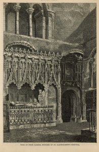 Prior Rahere, a St Bartholomews Kórház alapítójának sírja alkotó: English School