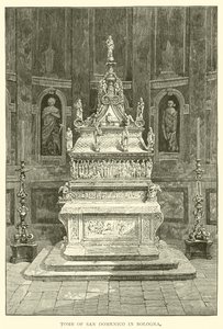 San Domenico sírja Bolognában (metszet) alkotó: English School