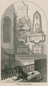Joseph Nollekens művész sírja, Paddington templom, London alkotó: English School