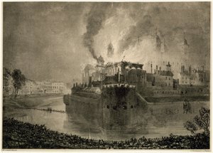 Tower of London Fire, 1841 alkotó: English School