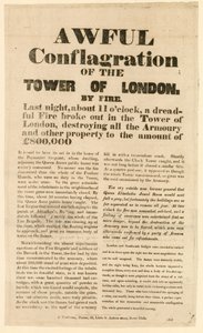 Tower of London Fire, 1841 alkotó: English School