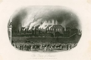 Tower of London Fire, 1841 alkotó: English School