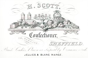 Kereskedelmi kártya, H Scott alkotó: English School