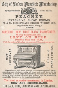 Kereskedelmi kártya, Peachey alkotó: English School