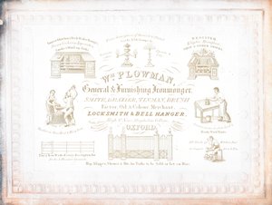 Kereskedelmi kártya, William Plowman alkotó: English School