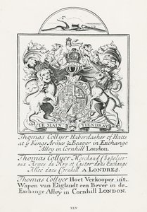 Kereskedelmi kártya Thomas Collyer, Cornhill Haberdasher számára alkotó: English School