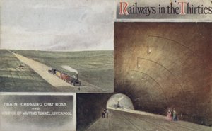 Vonat átkelés Chat Moss és a Wapping Tunnel belseje, Liverpool alkotó: English School