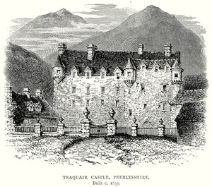 Traquair kastély, Peeblesshire (metszet) alkotó: English School
