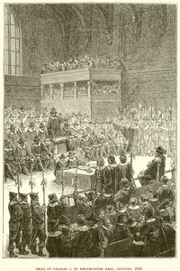 I. Károly pere a Westminster Hallban, 1649. január alkotó: English School