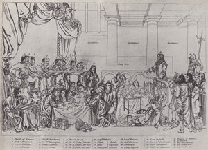 Lord William Russell tárgyalása (litho) alkotó: English School
