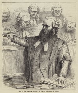 A Tichborne panaszos tárgyalása, Dr. Kenealy befejezi beszédét (metszet) alkotó: English School