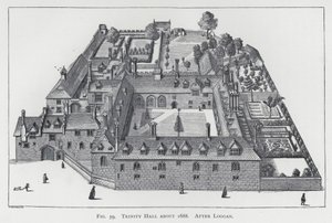 Trinity Hall 1688 körül, Loggan nyomán (metszet) alkotó: English School