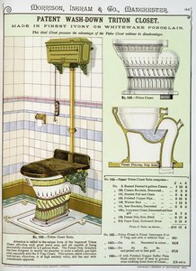 Triton Closet a Morrison, Ingram & Co., Manchester által gyártott szaniteráru-katalógusból, kiadva 1890 körül alkotó: English School