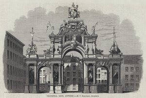 Diadalív, Antwerpen (metszet) alkotó: English School