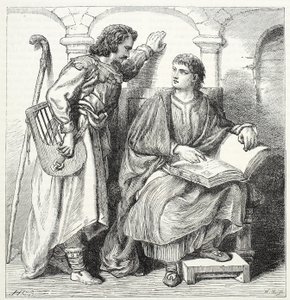 Trubadúr és Barbe, illusztráció: James Aitken Wylie (1808-1890) A protestantizmus története című könyvéből, pub. 1878 alkotó: English School