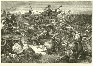 Uhlán támadás, 1870. október alkotó: English School