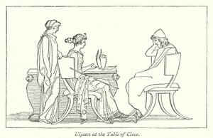 Ulysses a Circe asztalánál (litho) alkotó: English School