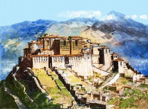 Azonosítatlan helyszín, valószínűleg Tibet alkotó: English School