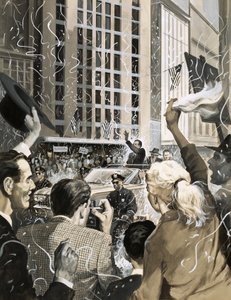 Unidentifizierte Konfettiparade in Amerika