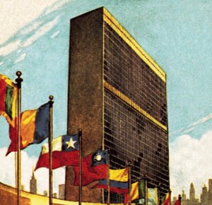 Egyesült Nemzetek épülete New Yorkban alkotó: English School