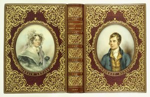 Felső és alsó borítók és gerinc, Robert Burns és Jessie Lewars ovális portréival alkotó: English School