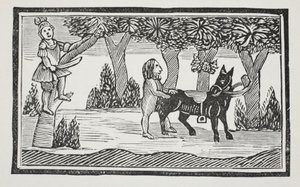 Valentine és Orson, illusztráció a Chap-books of the Eighteenth Century-ből, John Ashton, pub. 1882 alkotó: English School