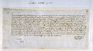 Margery Brews Valentin-levele John Paston III-nak, 1477. február (toll és tinta papíron) alkotó: English School