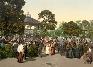 Valley Gardens, Harrogate, pub. 1900 (színes litográfia) alkotó: English School