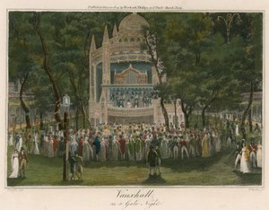 Vauxhall Gardens, London, egy gálaesten alkotó: English School