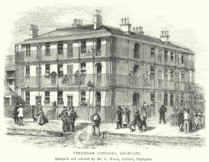Verandah Cottages, Highgate (metszet) alkotó: English School