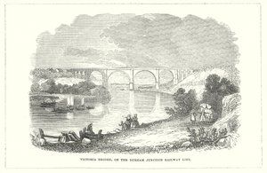 Victoria híd a Durham Junction vasútvonalon (metszet) alkotó: English School