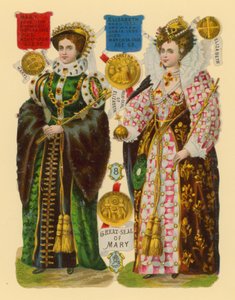 Viktoriánus törmelék: I. Mária királynő, I. Erzsébet királynő alkotó: English School