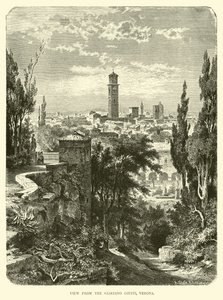 Kilátás a Giardino Giustiból, Verona alkotó: English School