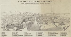 Kilátás Edinburghra (metszet) alkotó: English School