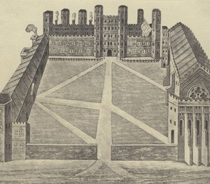 Eton látképe, 1622 (mélynyomás) alkotó: English School