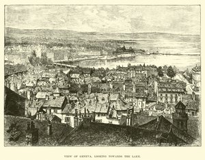 Kilátás Genfre, kilátással a tóra alkotó: English School