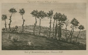 Kilátás Hampsteadre a Primrose Hillről alkotó: English School
