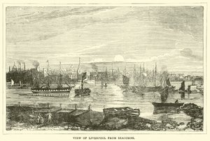 Liverpool kilátása Seacombe-ból alkotó: English School