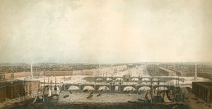Kilátás Londonra, kikötőjének fejlesztéseivel alkotó: English School