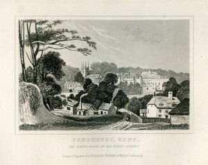 Penshurst, Kent kilátása, 1840 körül alkotó: English School