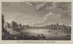 Putney és Fulham képe Vanneck úrról (metszet) alkotó: English School