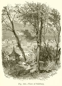 Kilátás Salzburgra alkotó: English School